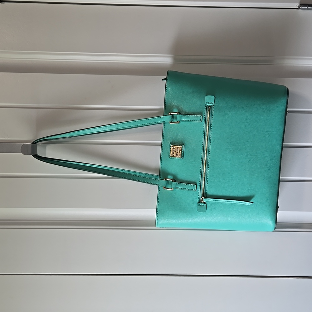 Sea Foam Dooney & Bourke Saffiano Leather Shopper purse